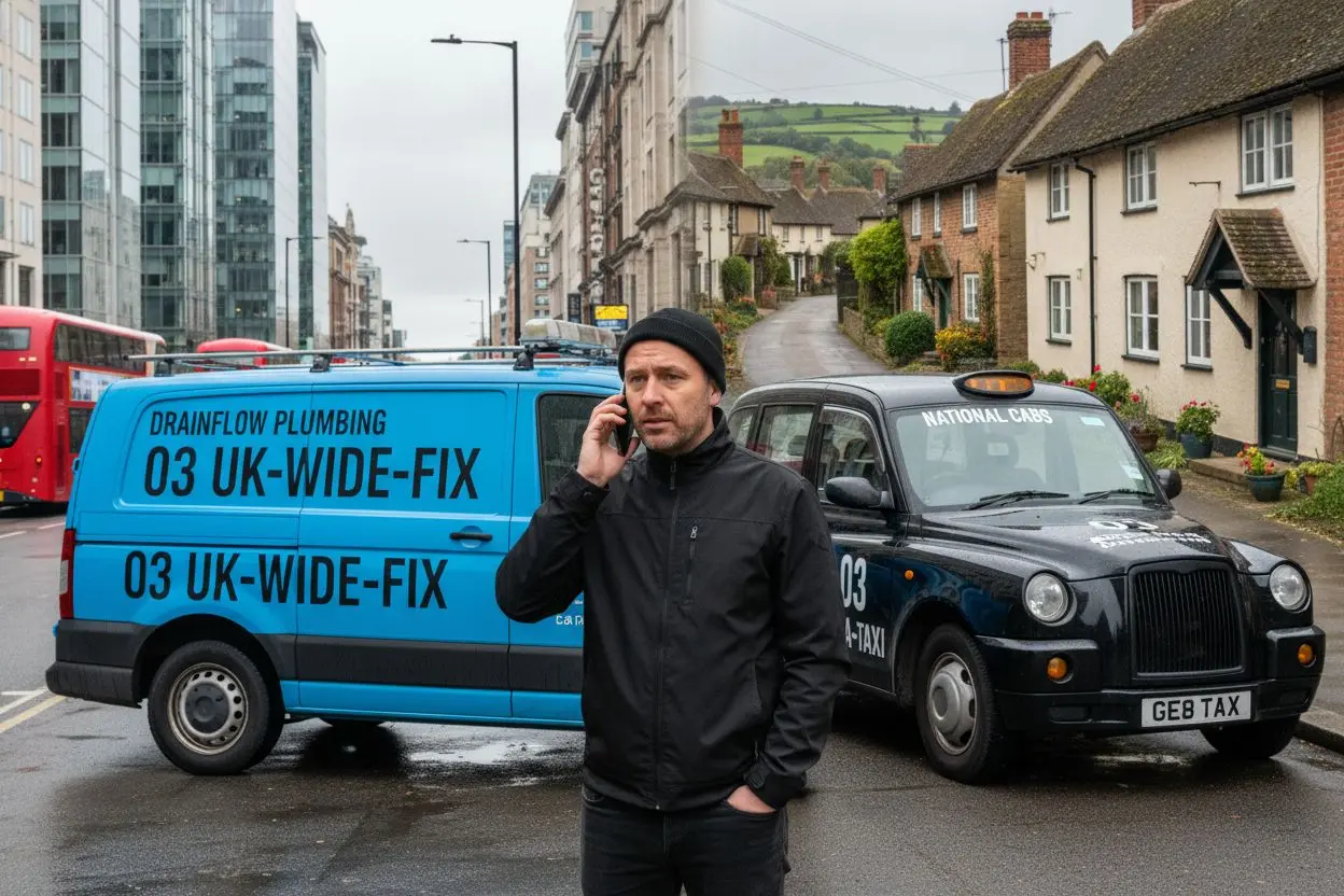 uk plumber taxi signage