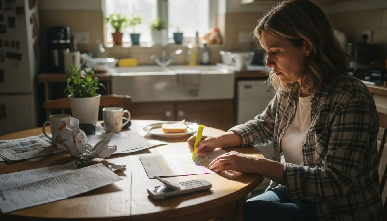 Trade professional reviewing phone number list