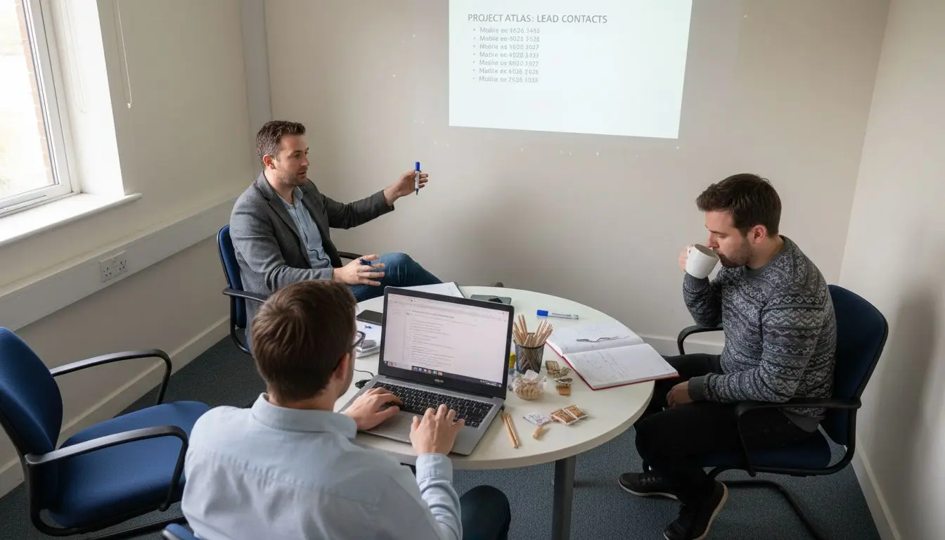Team discusses mobile number selection process