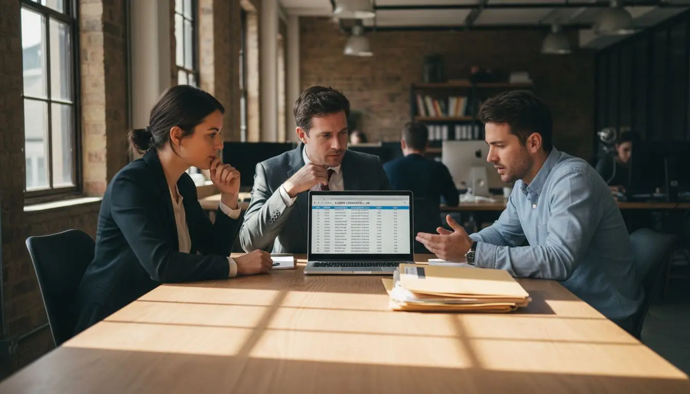 Team reviewing UK phone number options