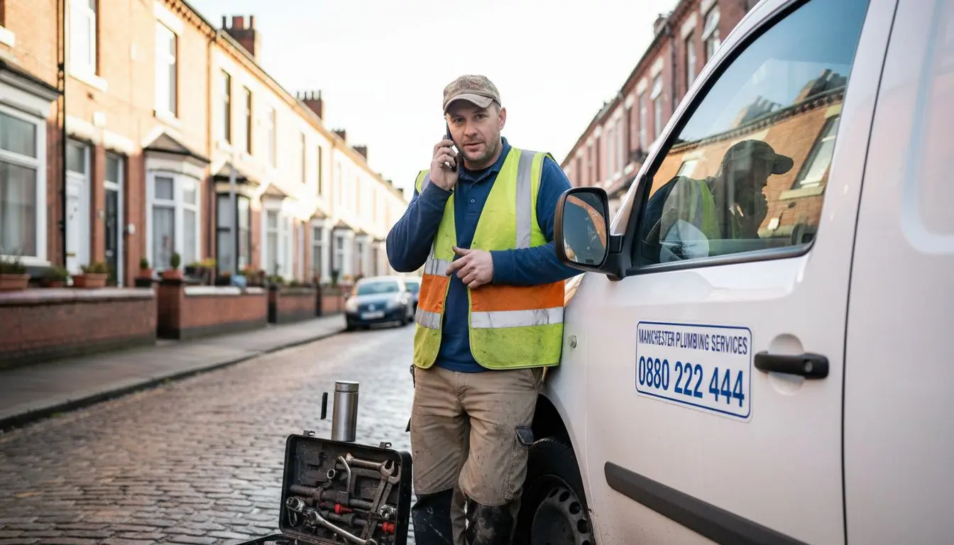 Plumber dialing memorable van number