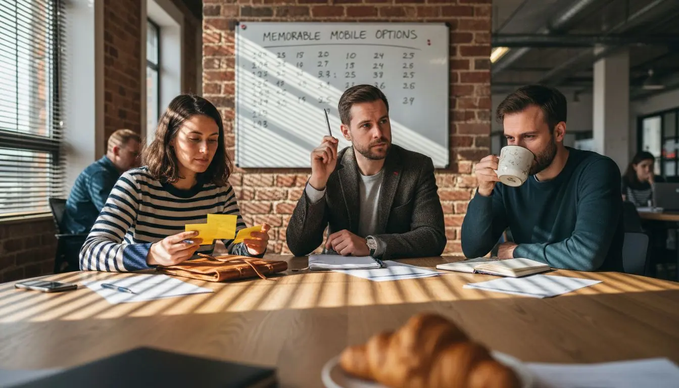 Team brainstorms memorable mobile number patterns