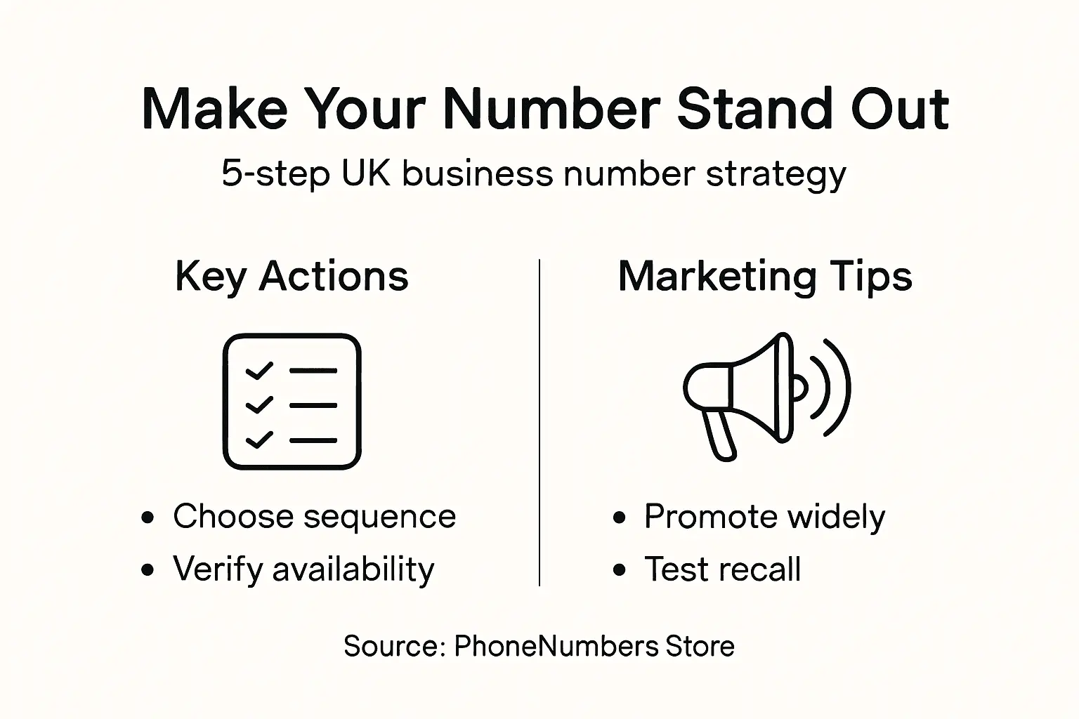Infographic outlining UK business number strategy