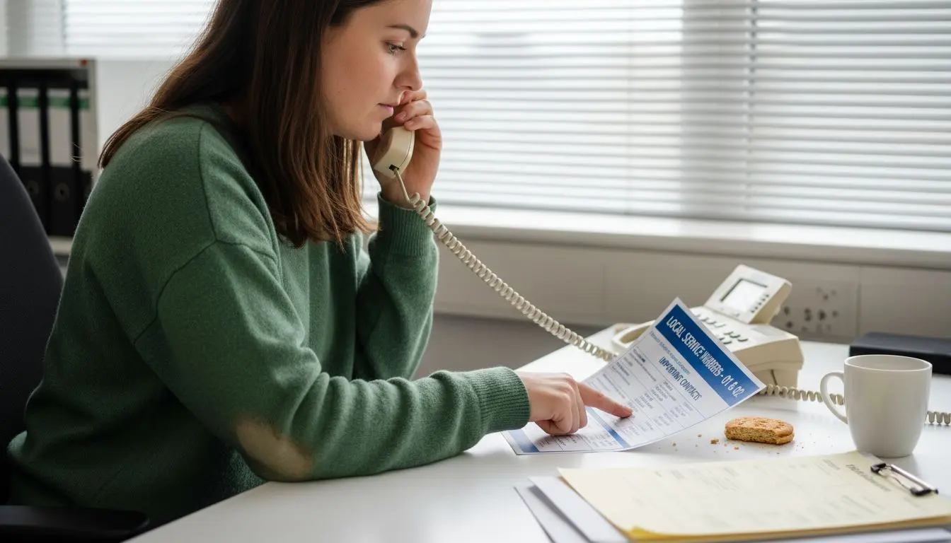 Office manager dialing geographic number
