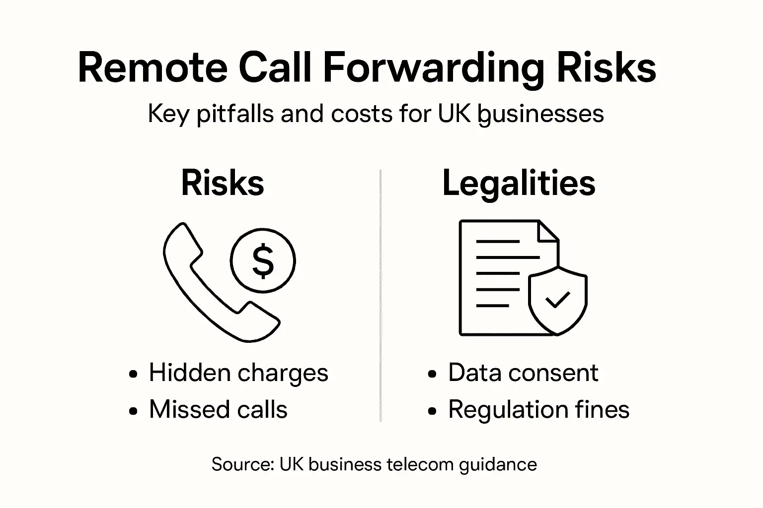 Infographic on pitfalls and costs of call forwarding