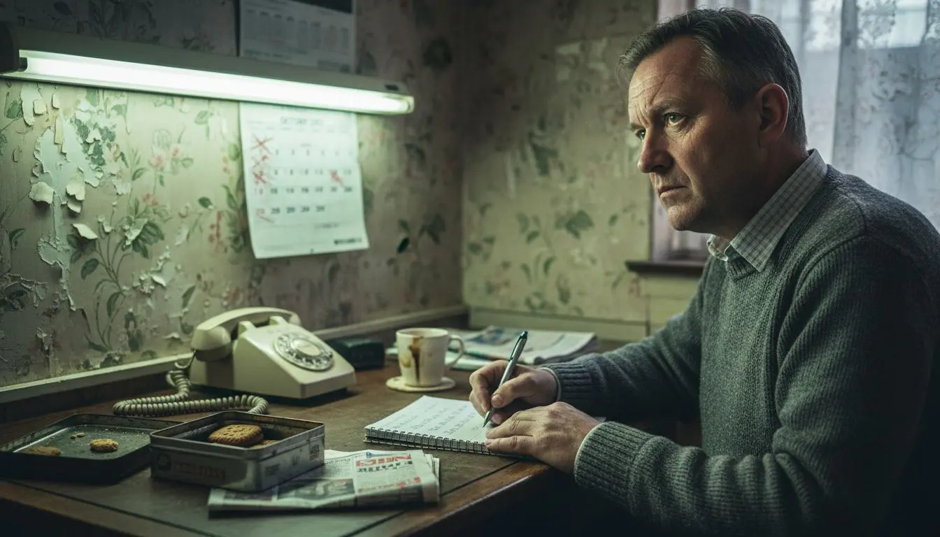 Taxi driver taking booking on office phone