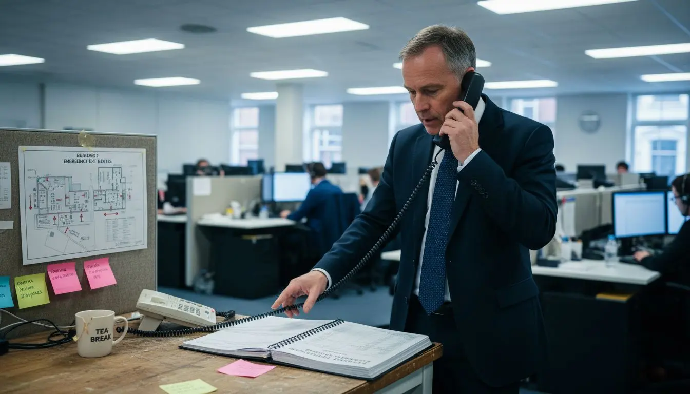 Manager dialing phone for continuity plan
