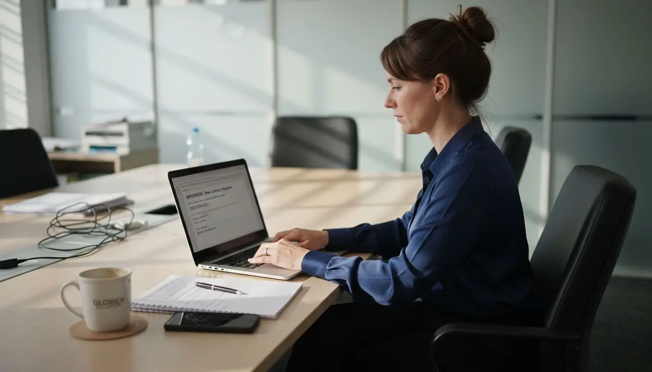 Administrator drafting stakeholder notification email