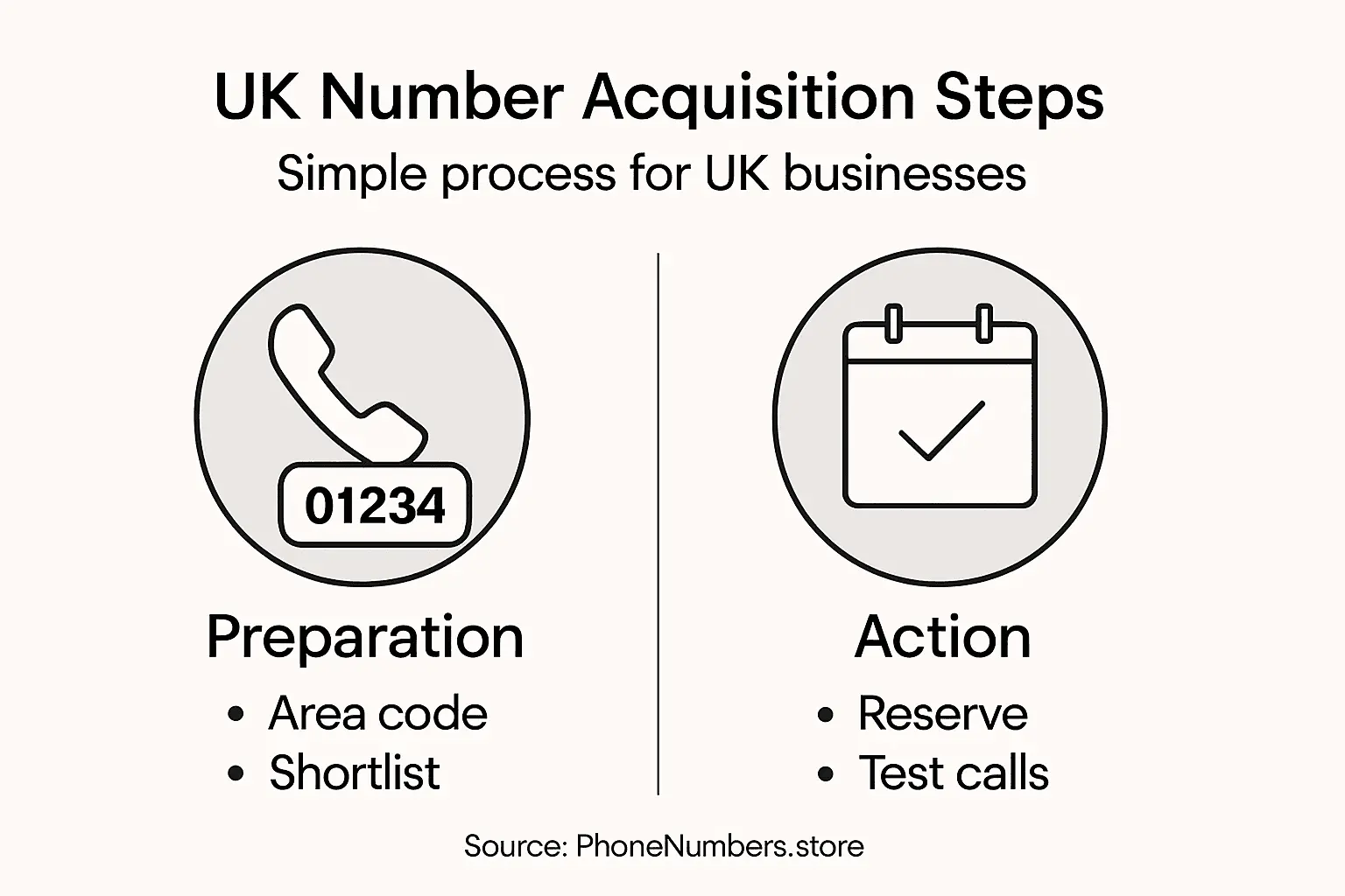 Infographic summarizing local number steps