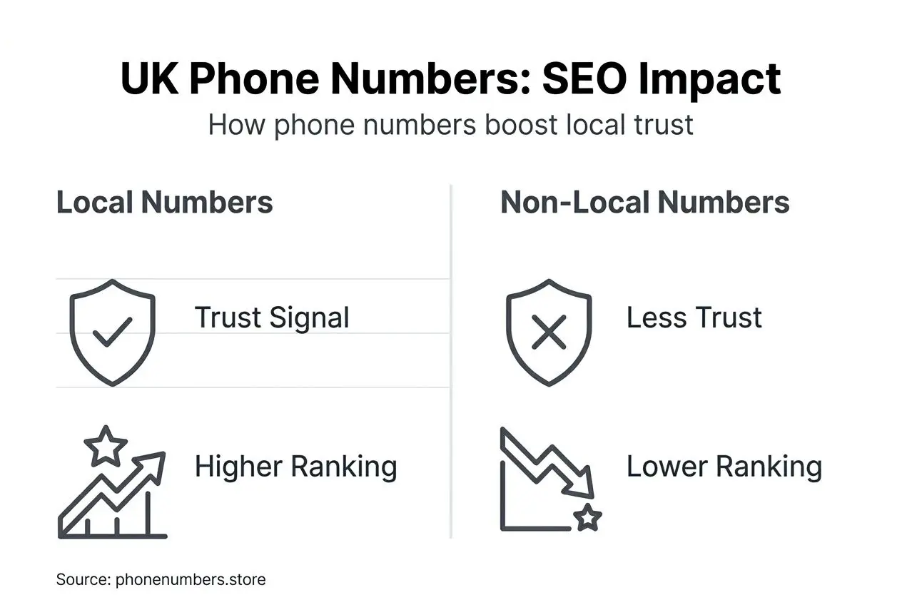 Infographic comparing local and non-local phone numbers