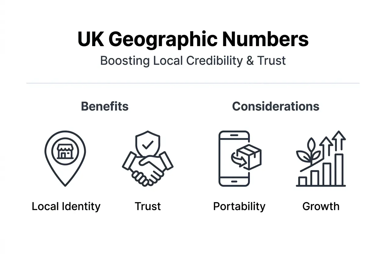 Infographic showing geographic number benefits
