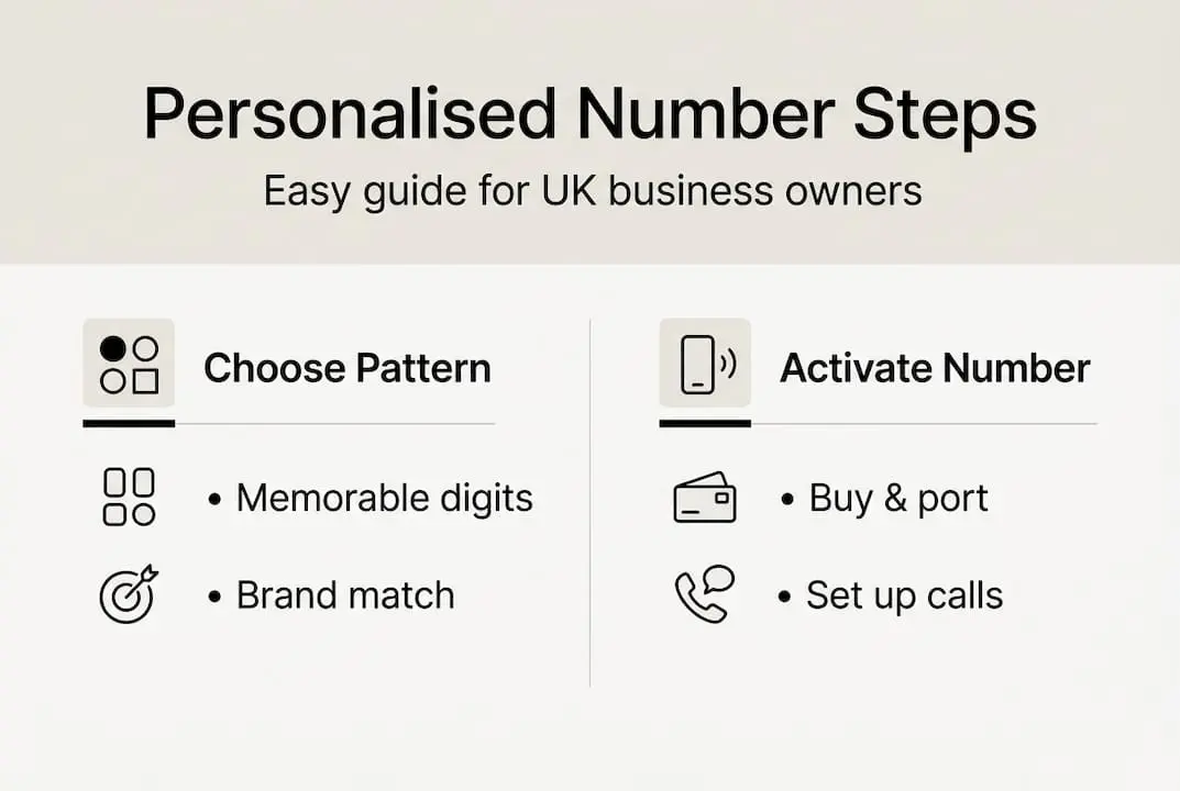 Infographic of personalised number steps
