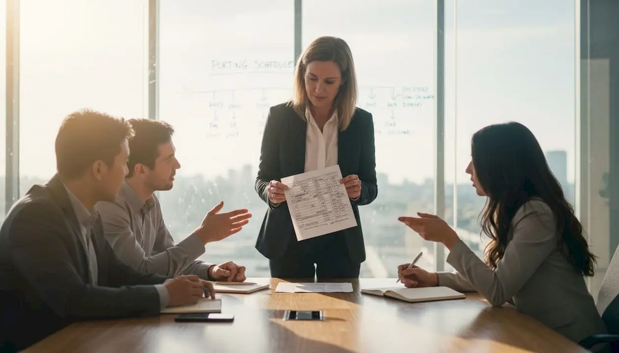 Call centre team reviewing porting schedule