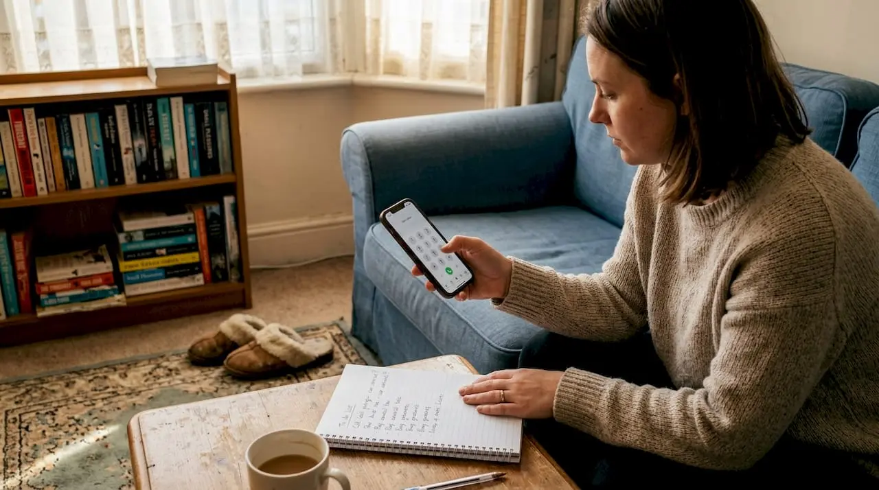 Customer calling local business from home
