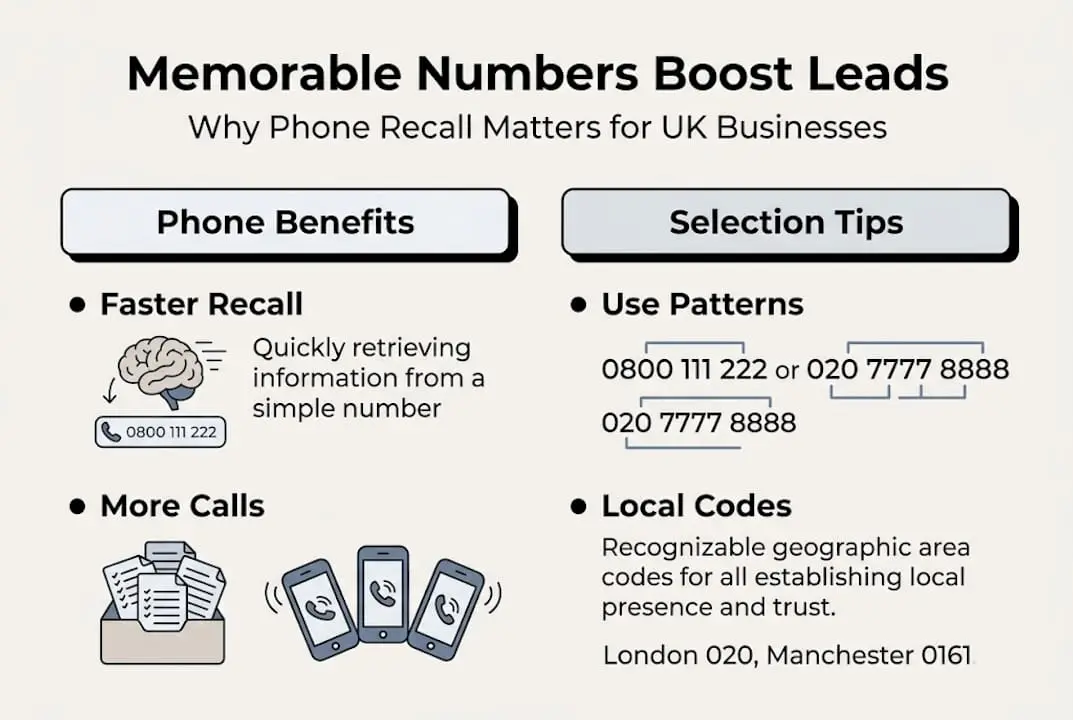 Infographic about memorable phone number advantages