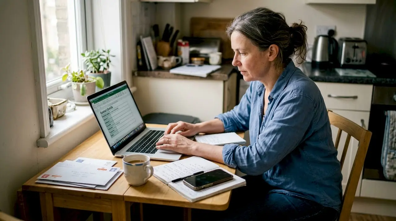 Business owner updating website contact info
