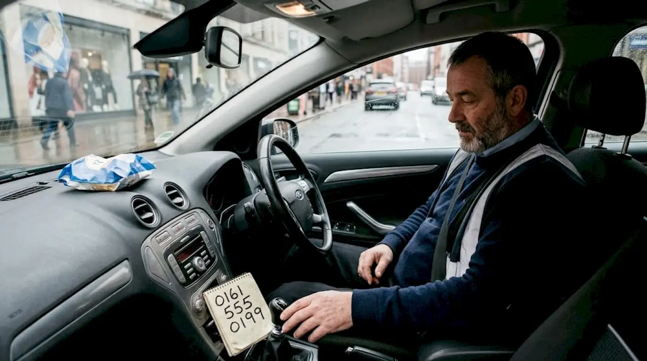 Taxi driver referencing memorable phone number