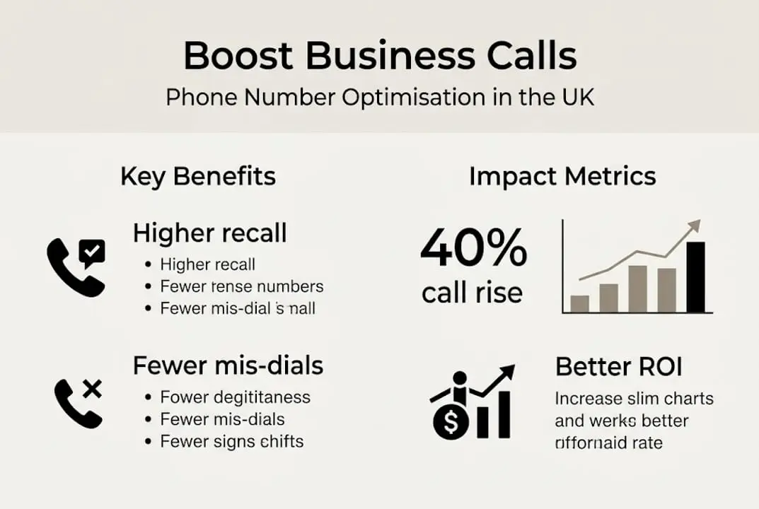 Infographic showing phone number optimisation benefits
