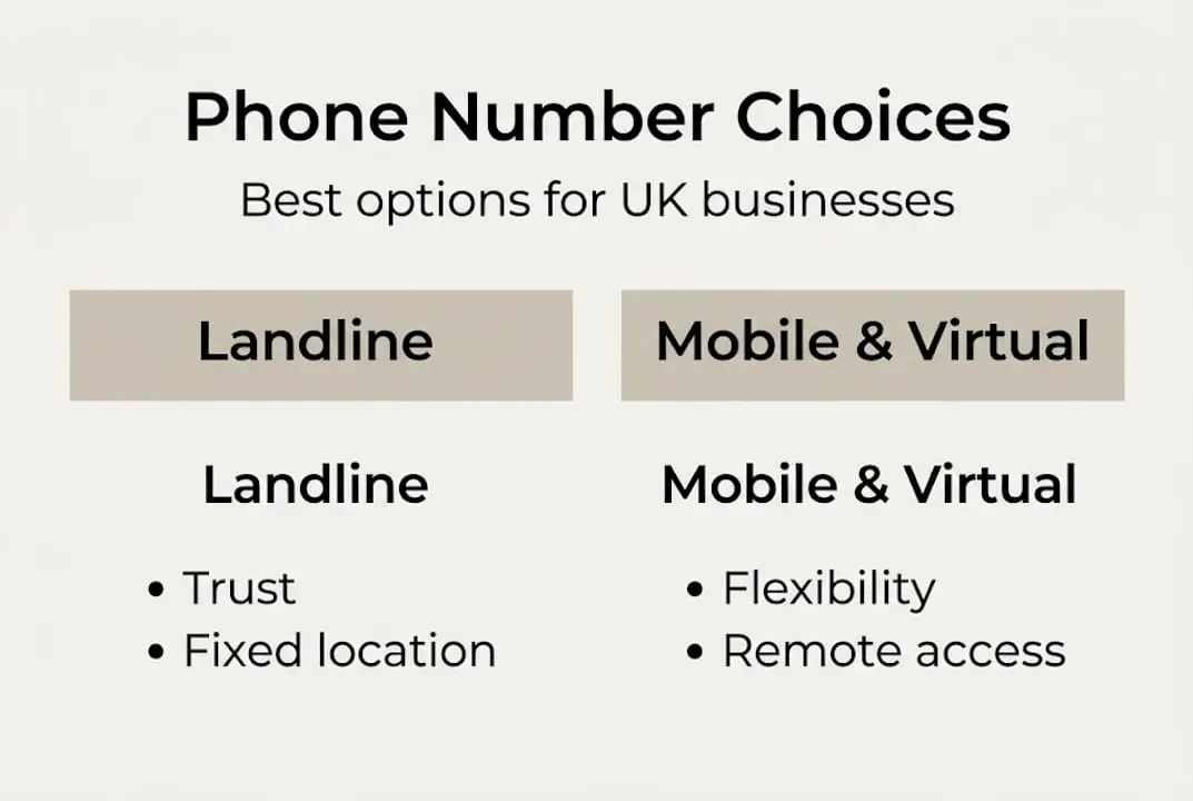 Infographic on business number types features