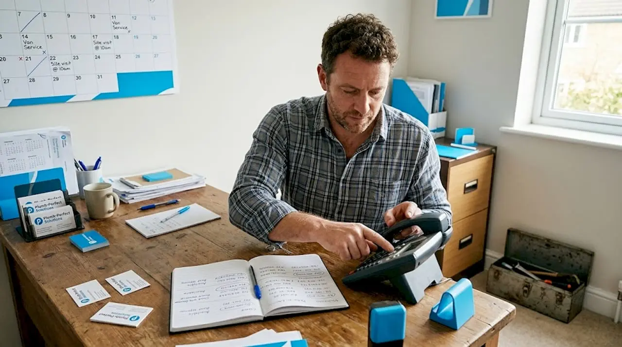 Plumber choosing memorable phone number