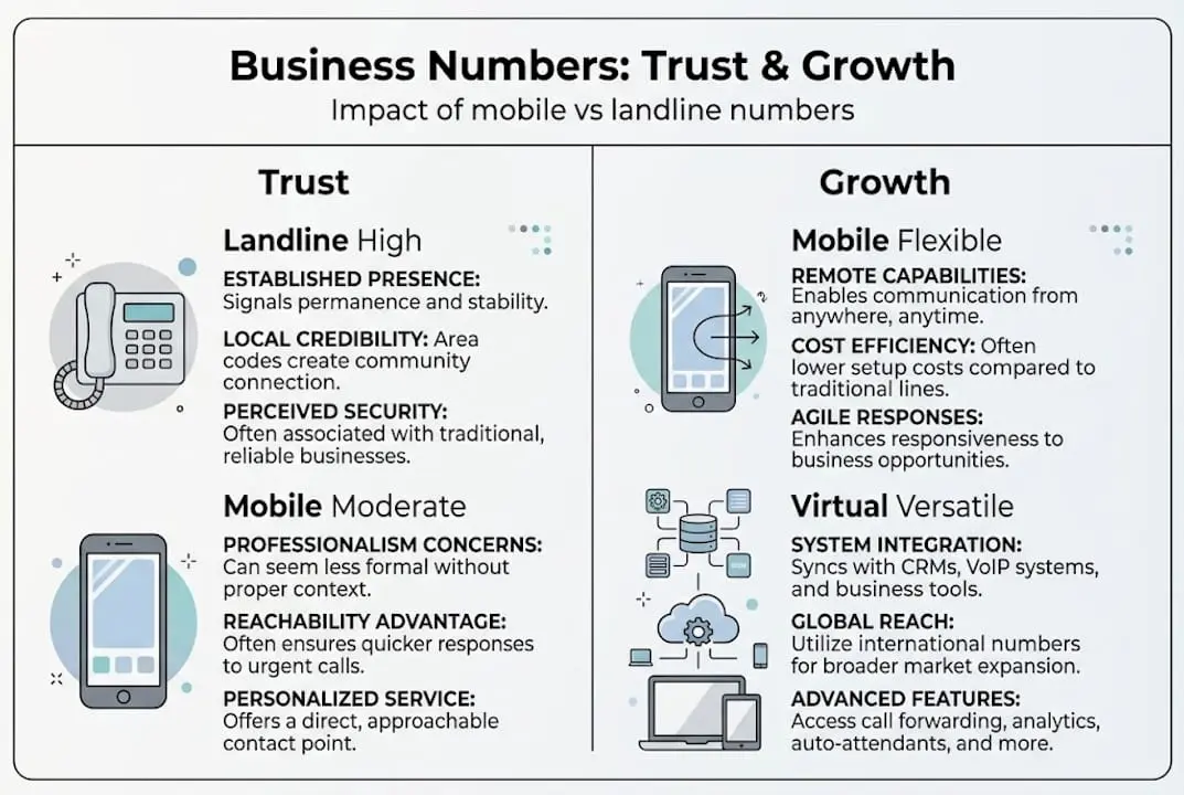 Infographic on trust and growth using business numbers