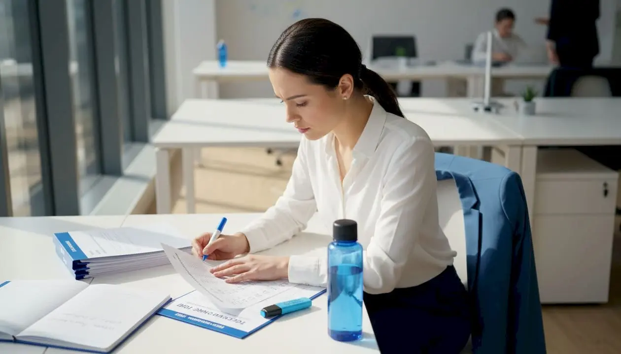 Compliance officer checks business phone rules