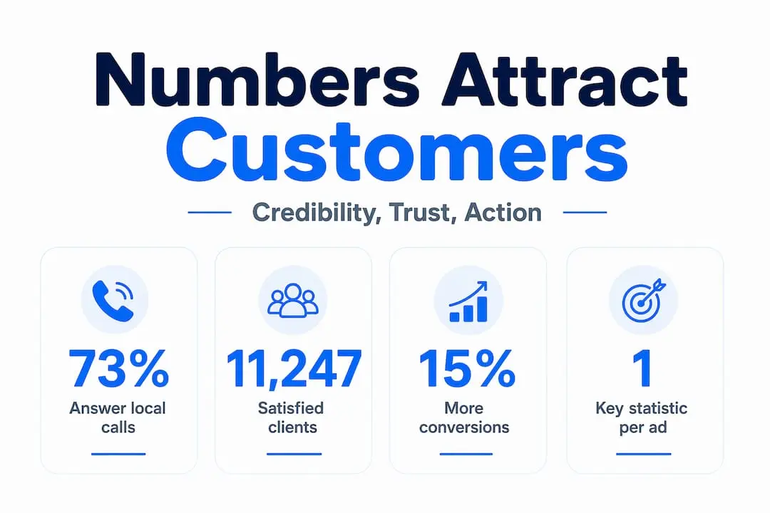 Infographic highlighting key marketing statistics