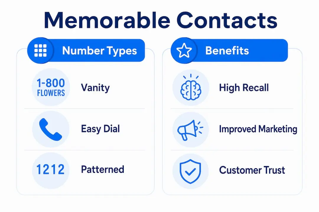 Infographic comparing types and benefits of memorable UK business contacts