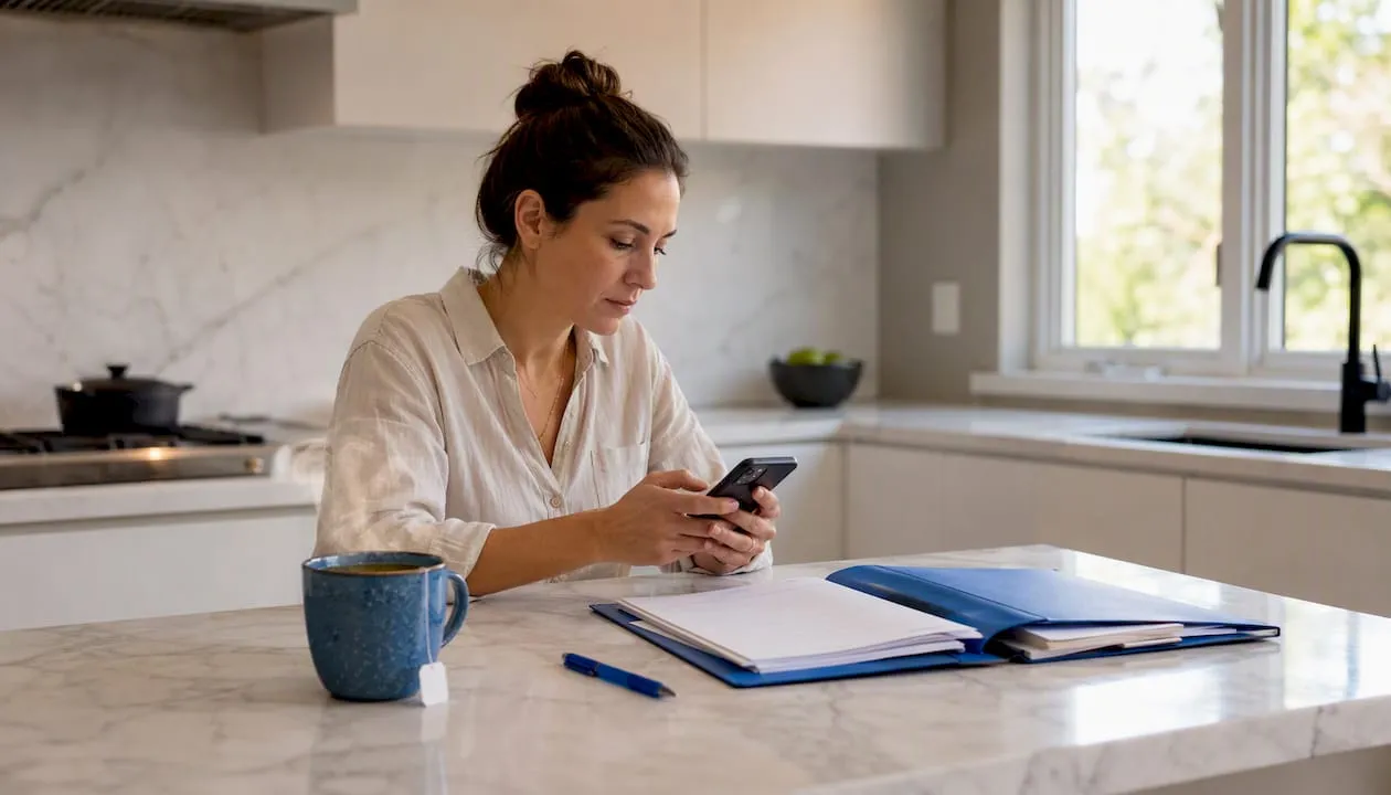 Hands dialing social security numbers on smartphone