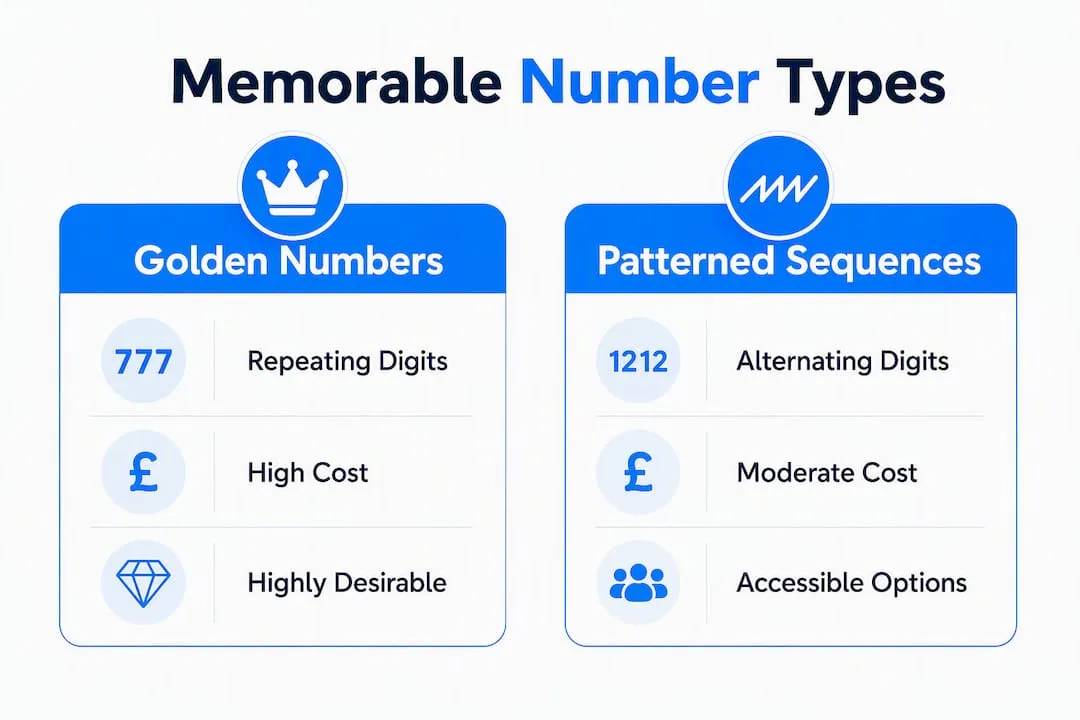 Infographic comparing golden numbers and patterned sequences