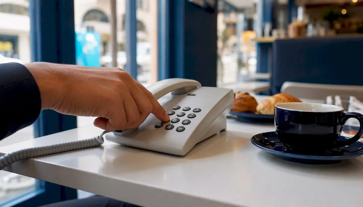 Hand dialing UK landline phone