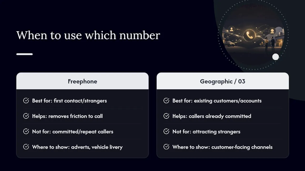 What UK businesses get wrong about Freephone numbers — overview diagram