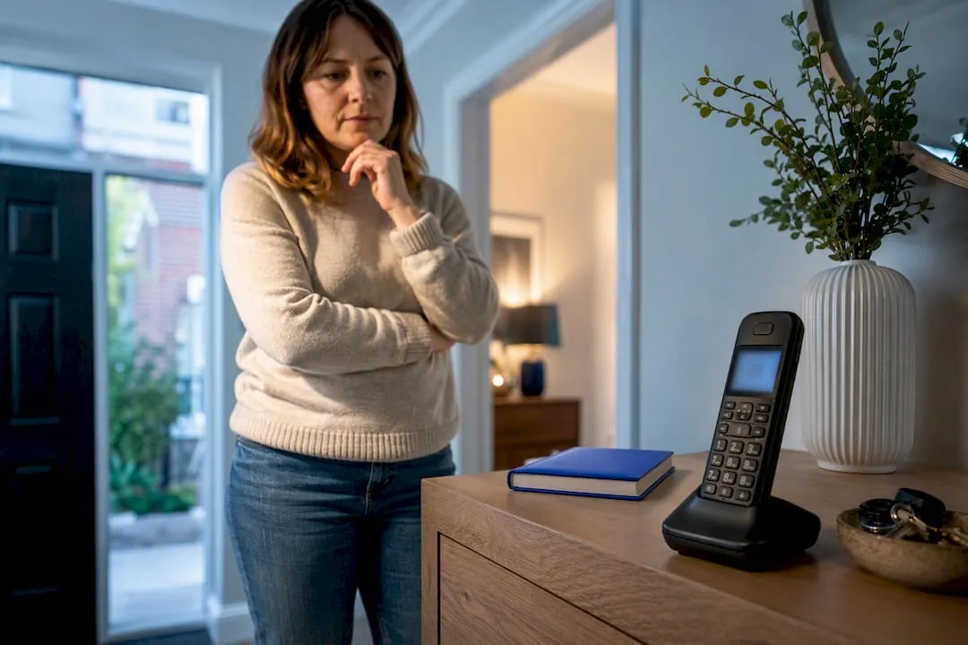 Resident letting a private call reach voicemail