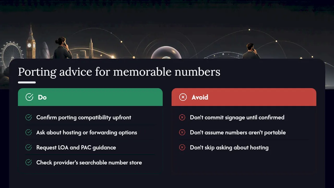 Can you port a memorable number, and how does Phonenumbers help? — overview diagram