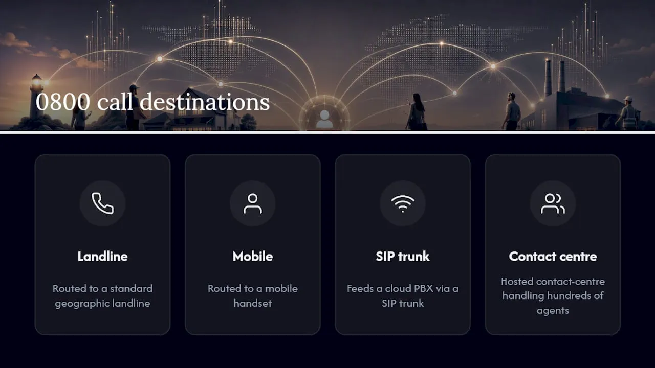0800 call routing to business destinations
