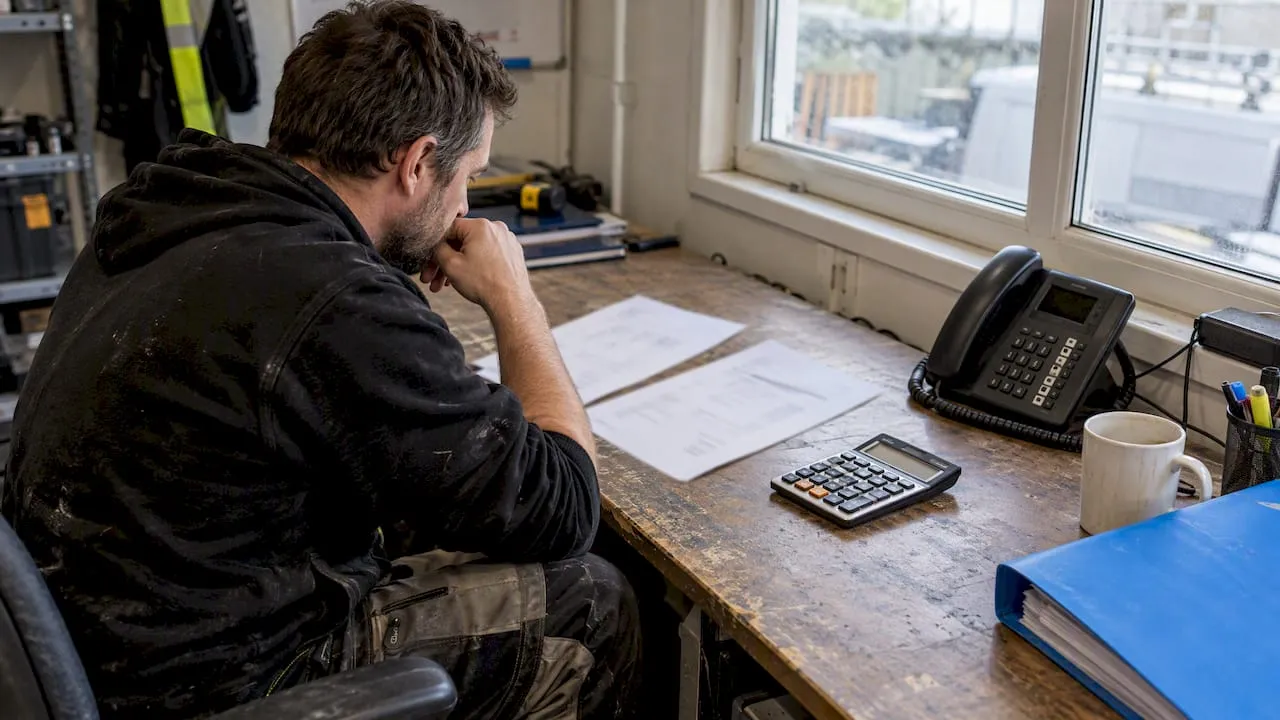 SME owner comparing UK business number costs